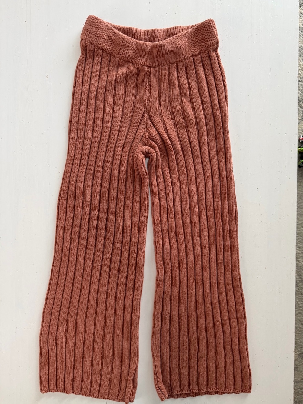 Free People Beach Knit Set Rust Orange Ribbed Size M Matching Set - Picture 8 of 11